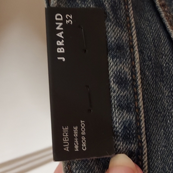 J Brand Aubrie Hight Rise Crop Boot in Adtonish Destruct - Picture 13 of 15